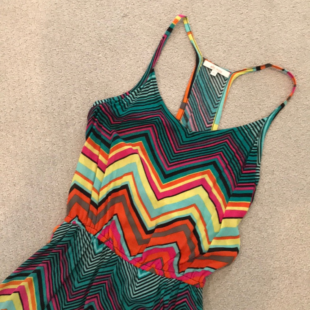 Ella moss chevron maxi dress